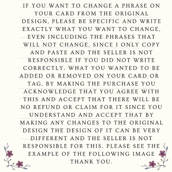 Bohemian Girly Card / Thank You Card / Boho/Girly Thank You For Your Order Card - Picture 4 of 11